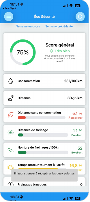 Driver : autre présentation des indicateurs d’écoconduite.